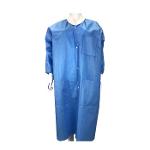 Laboratory coats fastened with snap buttons at the front no