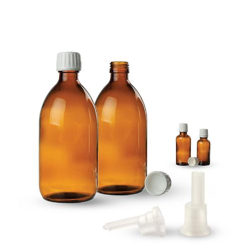 Szklane butelki farmaceutyczne