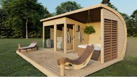 Luksusowa sauna zewnętrzna