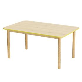 Stół z kolorowym obrzeżem - klon - prostokąt