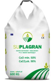 Suplagran nawóz węglanowo-wapniowy CaCO3 ok. 90%.