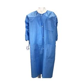 Laboratory coats fastened with snap buttons at the front no